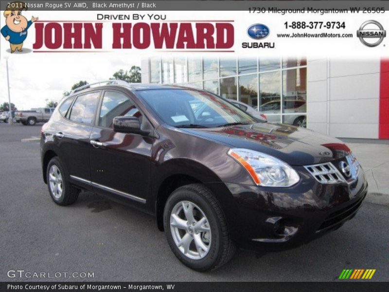 Black Amethyst / Black 2011 Nissan Rogue SV AWD
