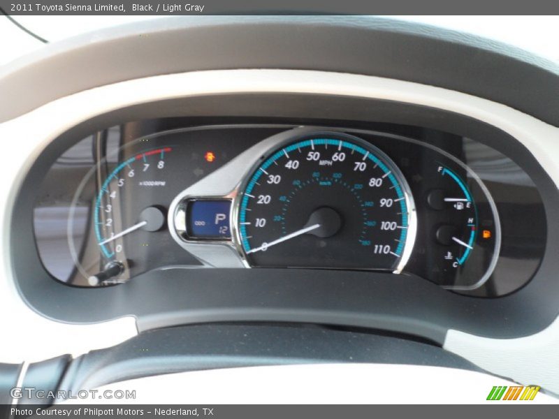 Black / Light Gray 2011 Toyota Sienna Limited