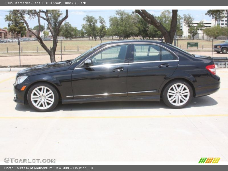Black / Black 2009 Mercedes-Benz C 300 Sport