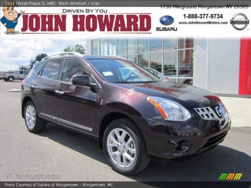 Black Amethyst / Gray 2011 Nissan Rogue SL AWD