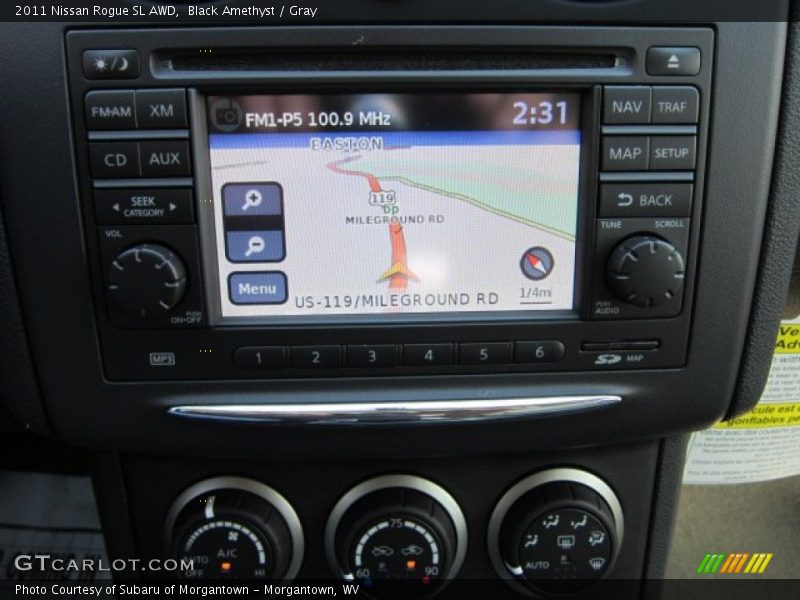 Black Amethyst / Gray 2011 Nissan Rogue SL AWD