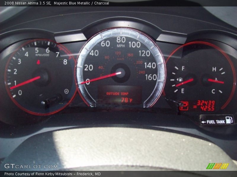 Majestic Blue Metallic / Charcoal 2008 Nissan Altima 3.5 SE