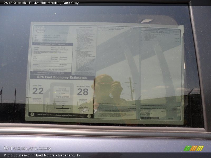  2012 xB  Window Sticker