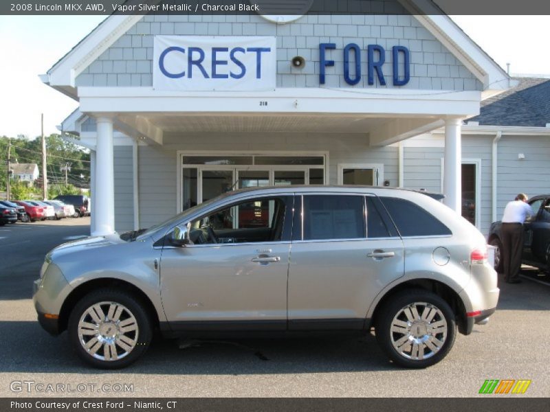 Vapor Silver Metallic / Charcoal Black 2008 Lincoln MKX AWD