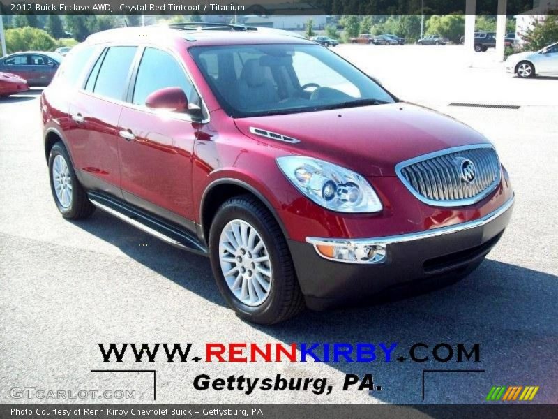 Crystal Red Tintcoat / Titanium 2012 Buick Enclave AWD