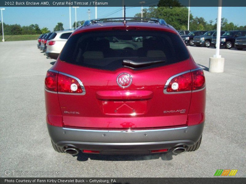 Crystal Red Tintcoat / Titanium 2012 Buick Enclave AWD