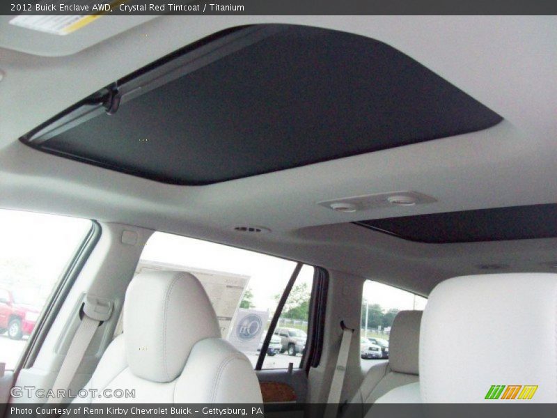 Sunroof of 2012 Enclave AWD