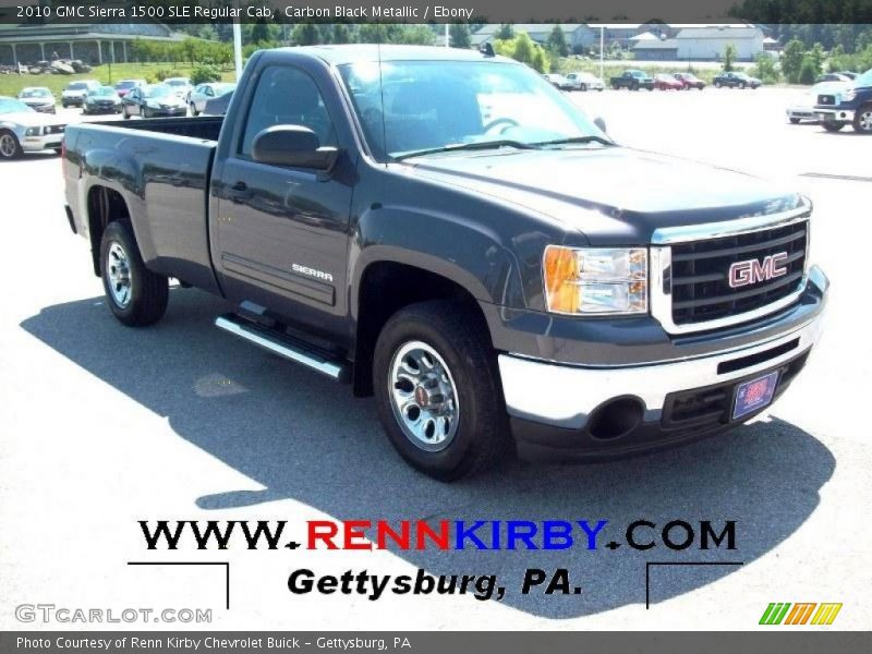 Carbon Black Metallic / Ebony 2010 GMC Sierra 1500 SLE Regular Cab