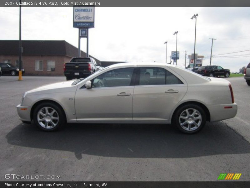 Gold Mist / Cashmere 2007 Cadillac STS 4 V6 AWD