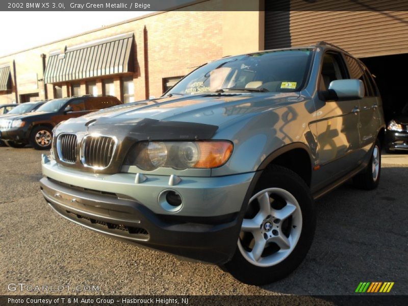Gray Green Metallic / Beige 2002 BMW X5 3.0i