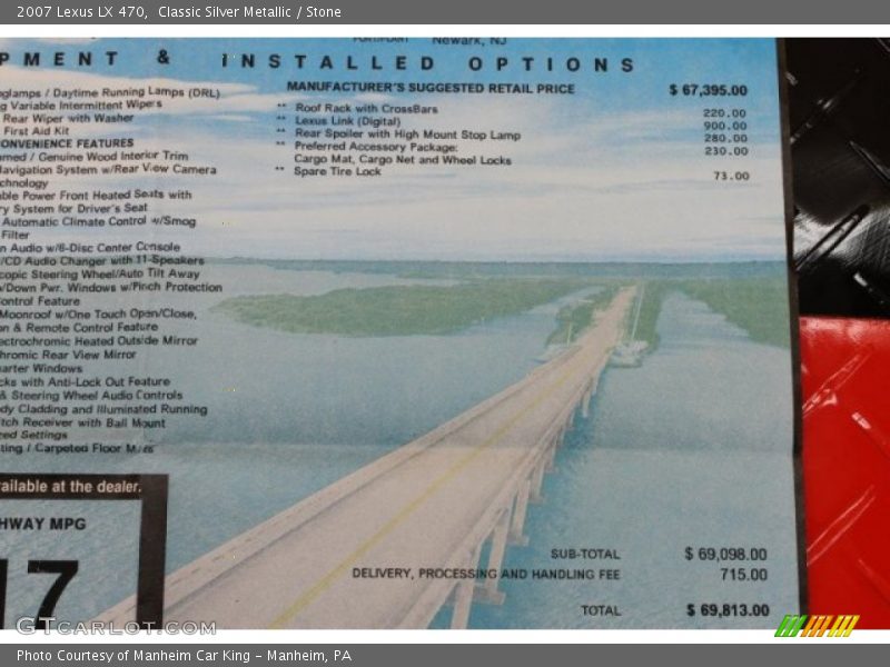 Classic Silver Metallic / Stone 2007 Lexus LX 470