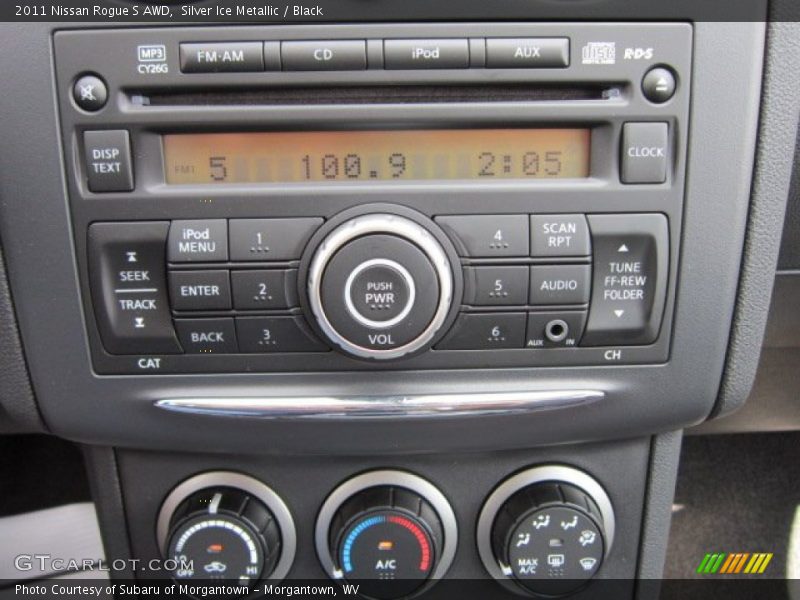 Silver Ice Metallic / Black 2011 Nissan Rogue S AWD