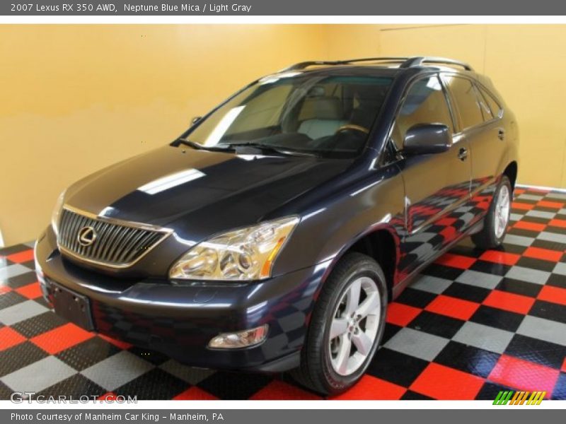 Neptune Blue Mica / Light Gray 2007 Lexus RX 350 AWD