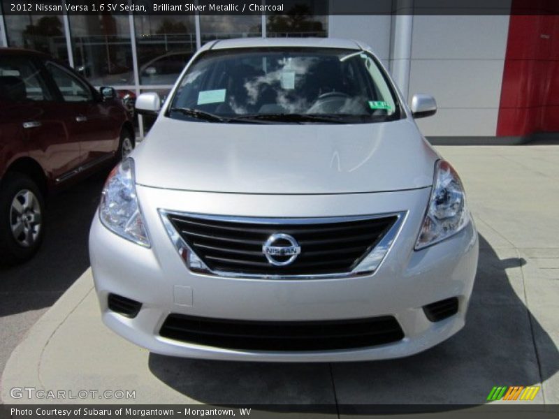 Brilliant Silver Metallic / Charcoal 2012 Nissan Versa 1.6 SV Sedan