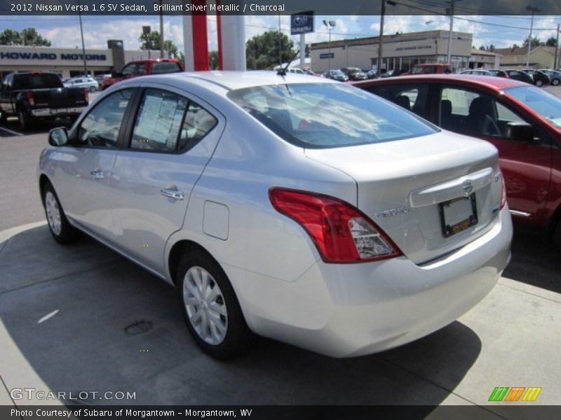 Brilliant Silver Metallic / Charcoal 2012 Nissan Versa 1.6 SV Sedan