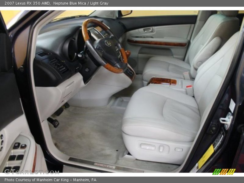 Neptune Blue Mica / Light Gray 2007 Lexus RX 350 AWD