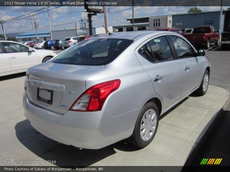 Brilliant Silver Metallic / Charcoal 2012 Nissan Versa 1.6 SV Sedan