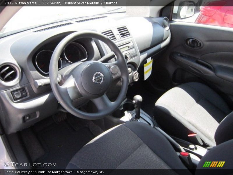 Brilliant Silver Metallic / Charcoal 2012 Nissan Versa 1.6 SV Sedan