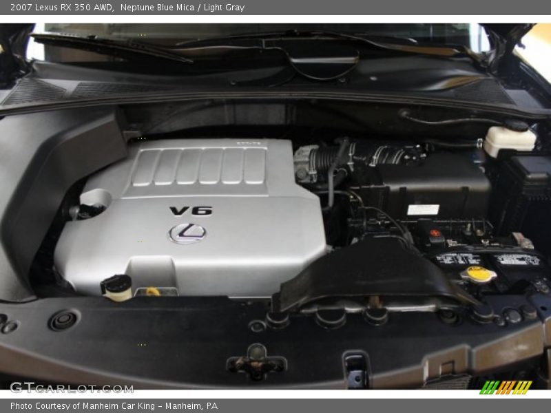 Neptune Blue Mica / Light Gray 2007 Lexus RX 350 AWD