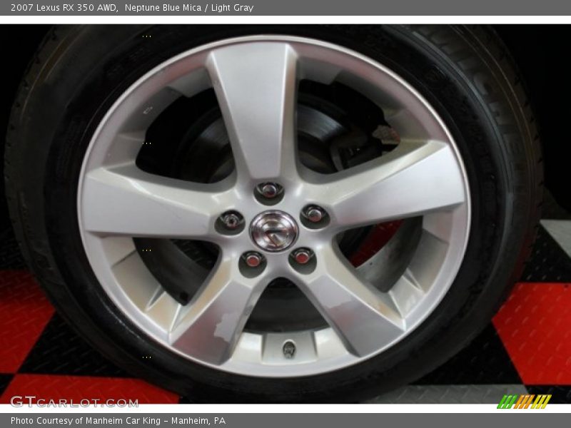 Neptune Blue Mica / Light Gray 2007 Lexus RX 350 AWD