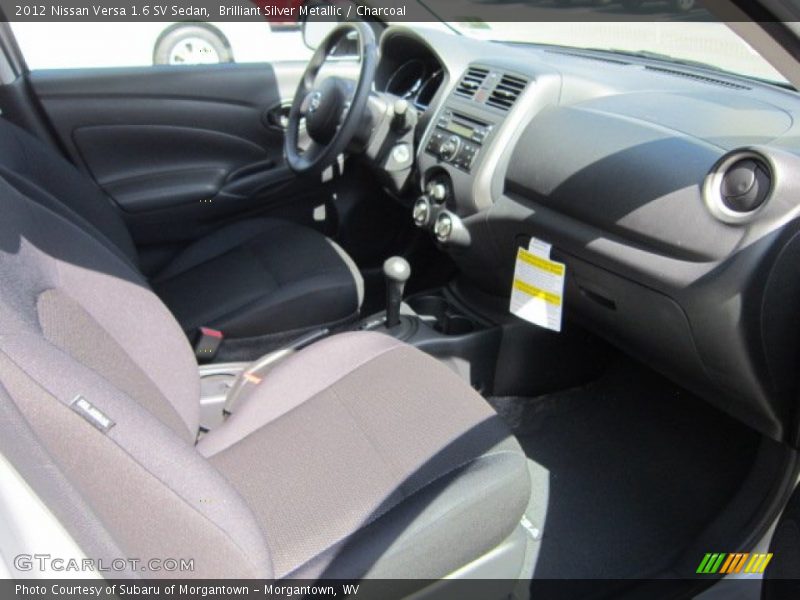 Brilliant Silver Metallic / Charcoal 2012 Nissan Versa 1.6 SV Sedan