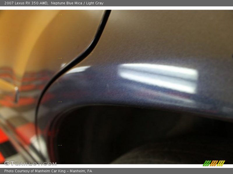 Neptune Blue Mica / Light Gray 2007 Lexus RX 350 AWD