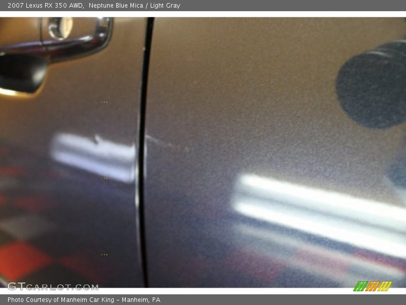 Neptune Blue Mica / Light Gray 2007 Lexus RX 350 AWD