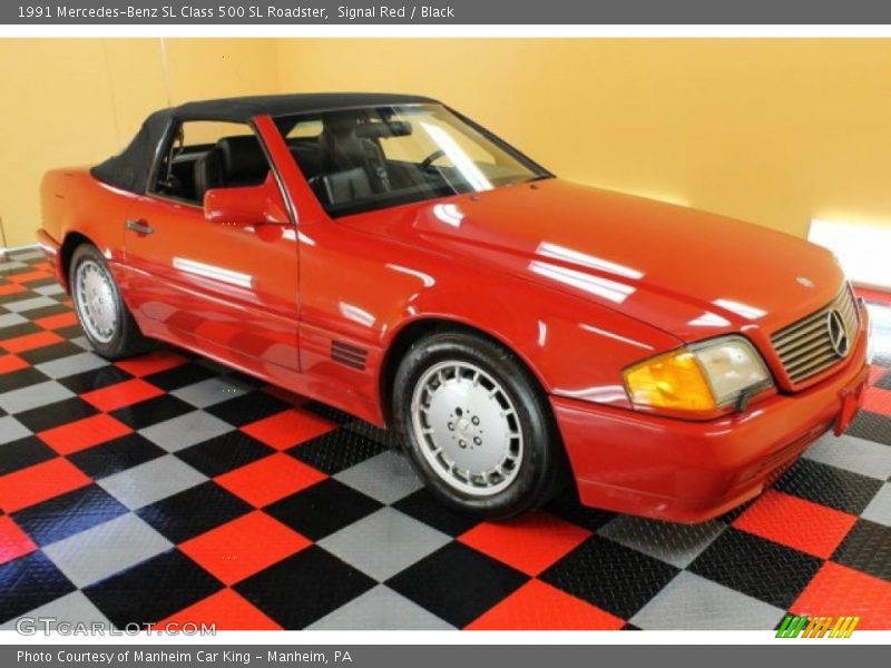 Signal Red / Black 1991 Mercedes-Benz SL Class 500 SL Roadster