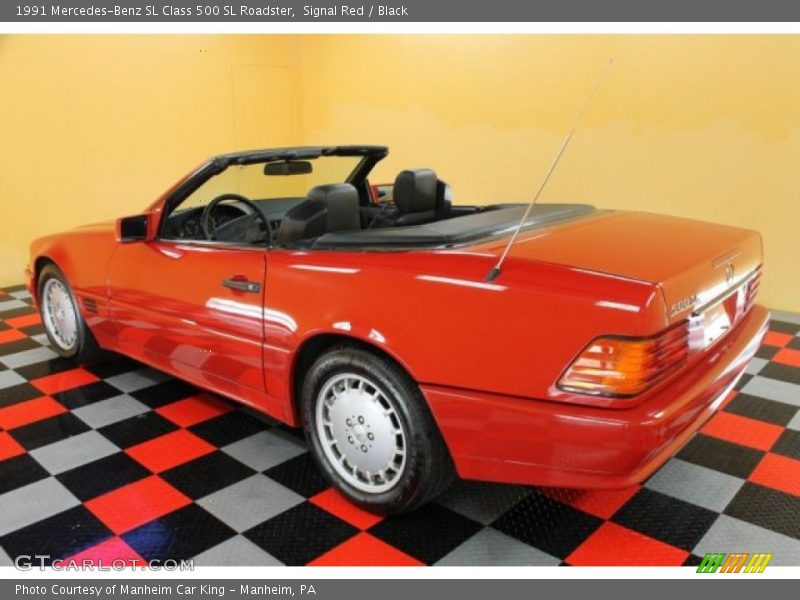 Signal Red / Black 1991 Mercedes-Benz SL Class 500 SL Roadster