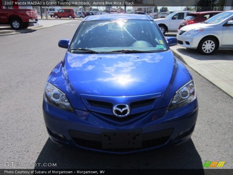 Aurora Blue Mica / Black 2007 Mazda MAZDA3 s Grand Touring Hatchback