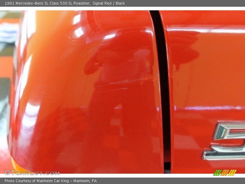 Signal Red / Black 1991 Mercedes-Benz SL Class 500 SL Roadster
