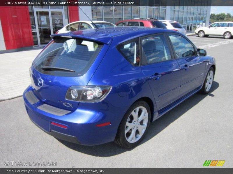 Aurora Blue Mica / Black 2007 Mazda MAZDA3 s Grand Touring Hatchback