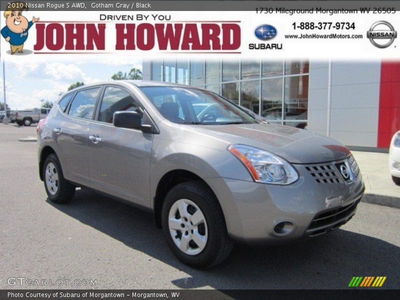 Gotham Gray / Black 2010 Nissan Rogue S AWD