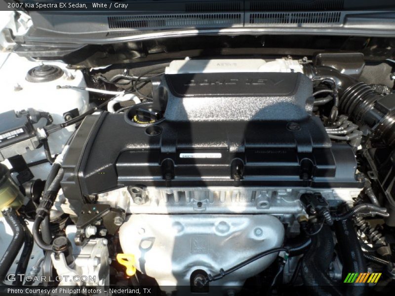 White / Gray 2007 Kia Spectra EX Sedan