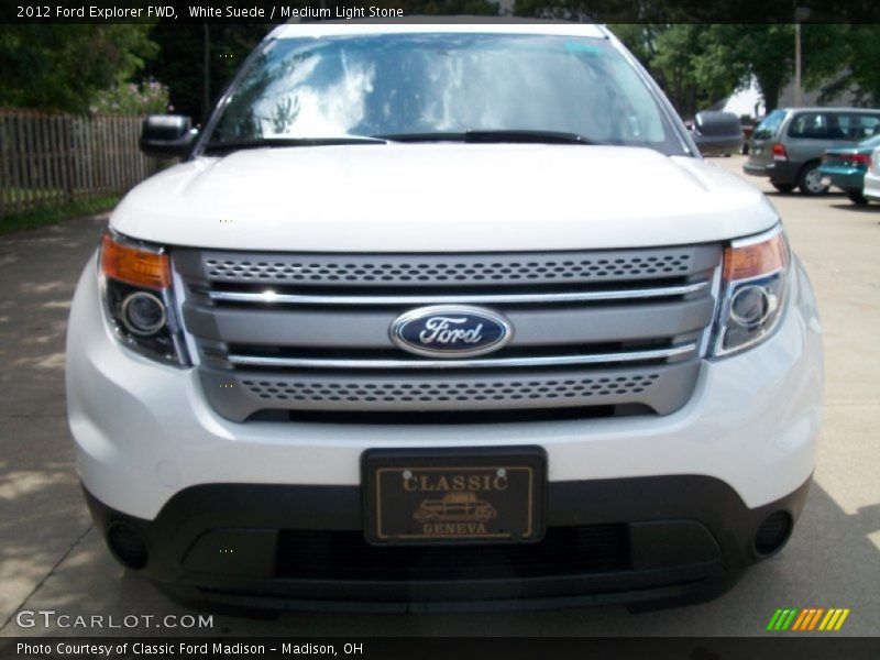 White Suede / Medium Light Stone 2012 Ford Explorer FWD