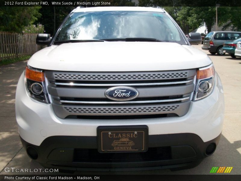 White Suede / Medium Light Stone 2012 Ford Explorer FWD