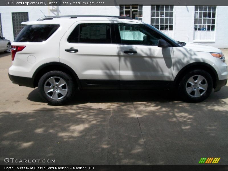 White Suede / Medium Light Stone 2012 Ford Explorer FWD