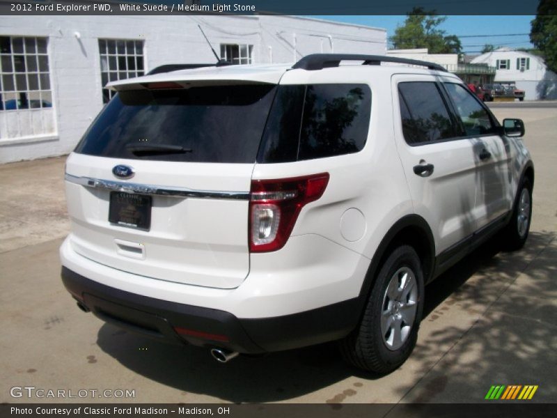 White Suede / Medium Light Stone 2012 Ford Explorer FWD