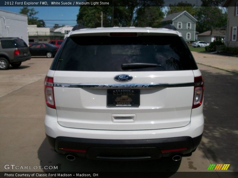 White Suede / Medium Light Stone 2012 Ford Explorer FWD