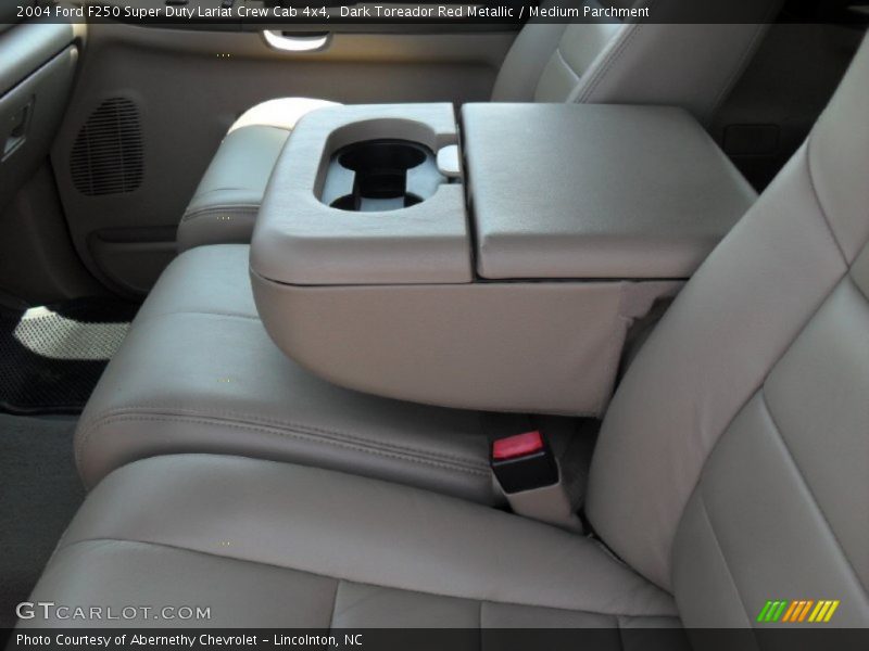 Dark Toreador Red Metallic / Medium Parchment 2004 Ford F250 Super Duty Lariat Crew Cab 4x4