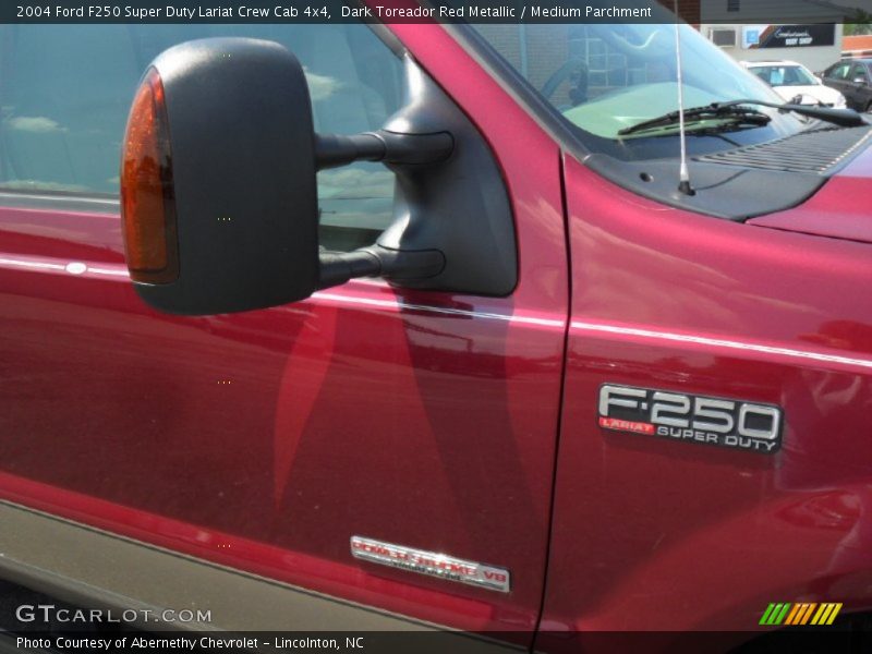 Dark Toreador Red Metallic / Medium Parchment 2004 Ford F250 Super Duty Lariat Crew Cab 4x4