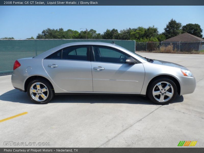 Liquid Silver Metallic / Ebony Black 2008 Pontiac G6 GT Sedan