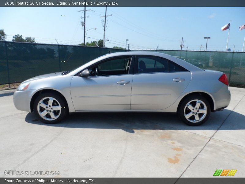 Liquid Silver Metallic / Ebony Black 2008 Pontiac G6 GT Sedan