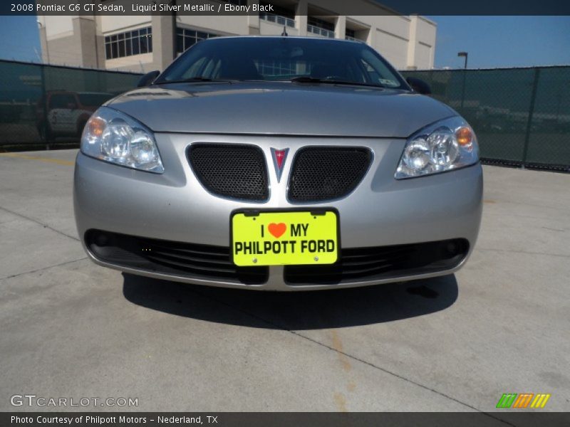 Liquid Silver Metallic / Ebony Black 2008 Pontiac G6 GT Sedan