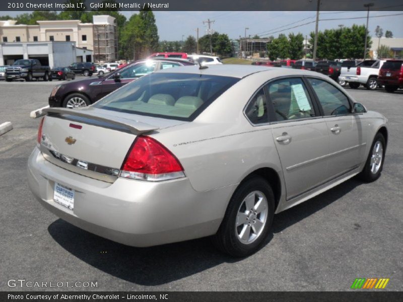 Gold Mist Metallic / Neutral 2010 Chevrolet Impala LT