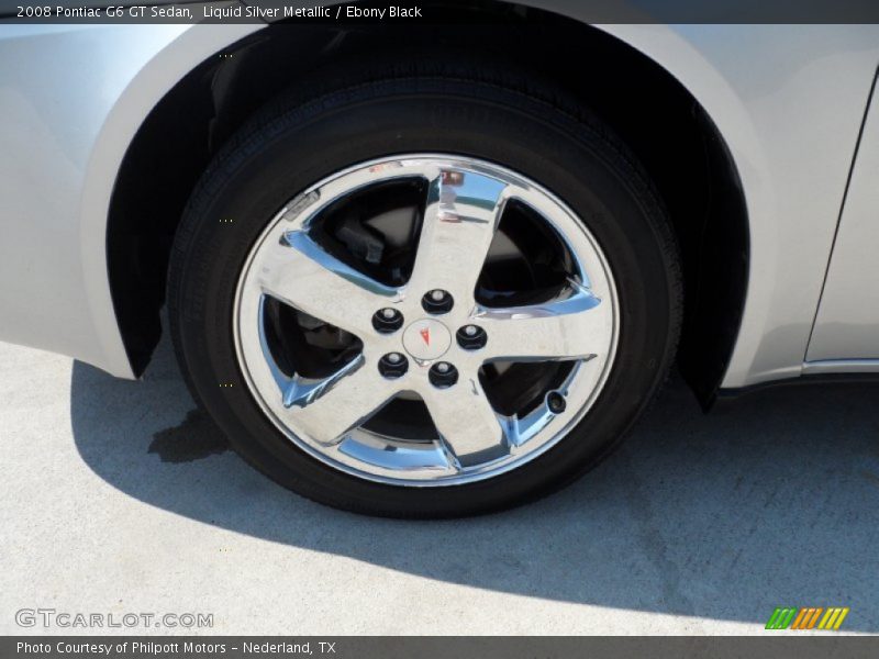 Liquid Silver Metallic / Ebony Black 2008 Pontiac G6 GT Sedan