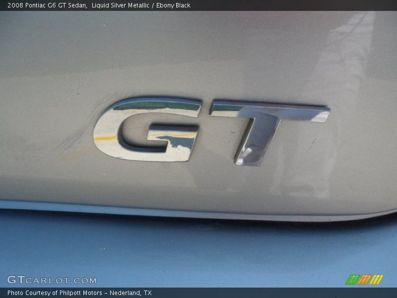 Liquid Silver Metallic / Ebony Black 2008 Pontiac G6 GT Sedan