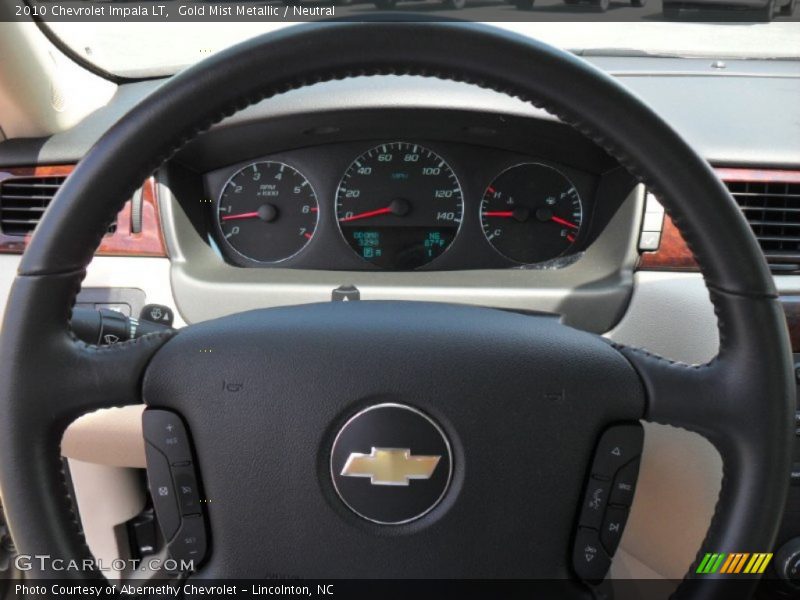 Gold Mist Metallic / Neutral 2010 Chevrolet Impala LT