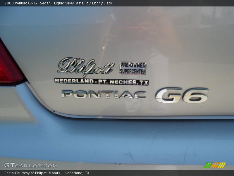 Liquid Silver Metallic / Ebony Black 2008 Pontiac G6 GT Sedan