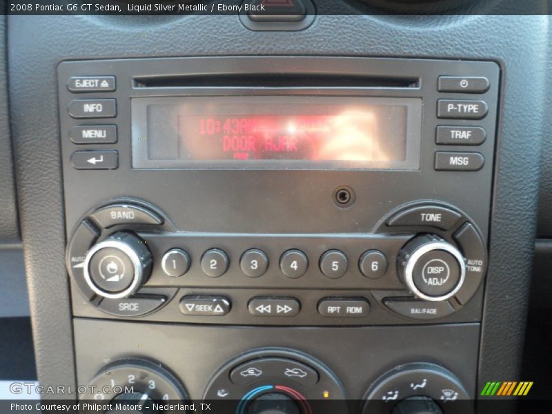 Liquid Silver Metallic / Ebony Black 2008 Pontiac G6 GT Sedan